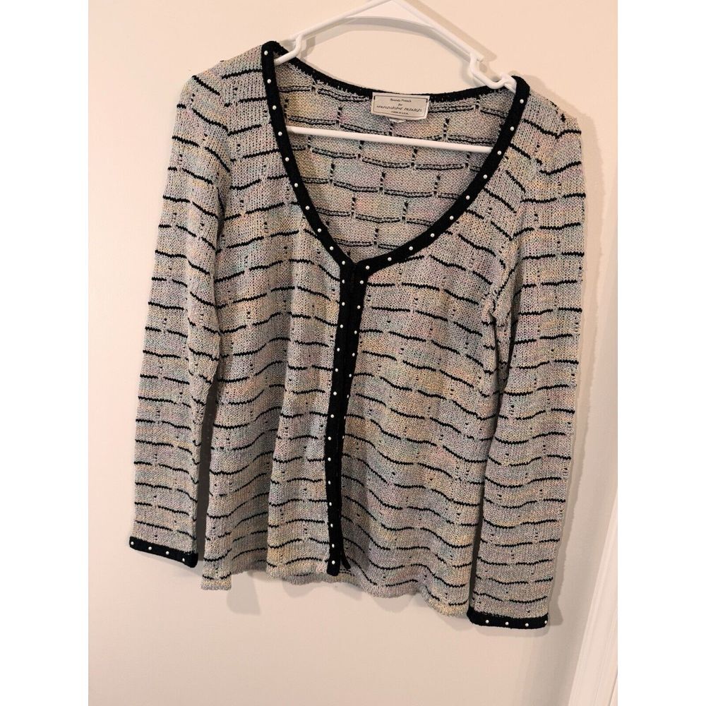 Brenda‎ French Rags Knit Sweater Cardigan Size Small